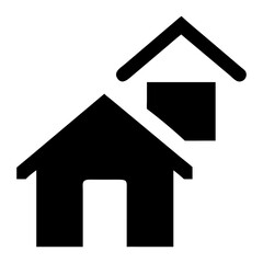 House icon set. Home vector illustration sign. Hotel symbol. Simple house symbol. Smart home icon collection. Main page pictogram in filled, thin line, outline editable Stroke. house icon, housing.