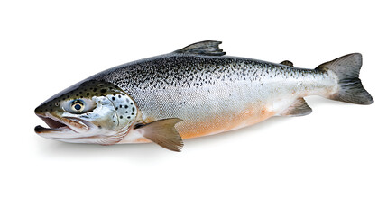Obraz premium A fish with a black and white pattern on its side. Generated using AI.