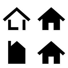 House icon set. Home vector illustration sign. Hotel symbol. Simple house symbol. Smart home icon collection. Main page pictogram in filled, thin line, outline editable Stroke. house icon, housing.