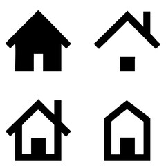House icon set. Home vector illustration sign. Hotel symbol. Simple house symbol. Smart home icon collection. Main page pictogram in filled, thin line, outline editable Stroke. house icon, housing.