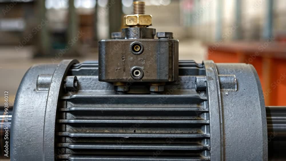 Poster industrial automation technology enhancing manufacturing efficiency with advanced machinery and moto
