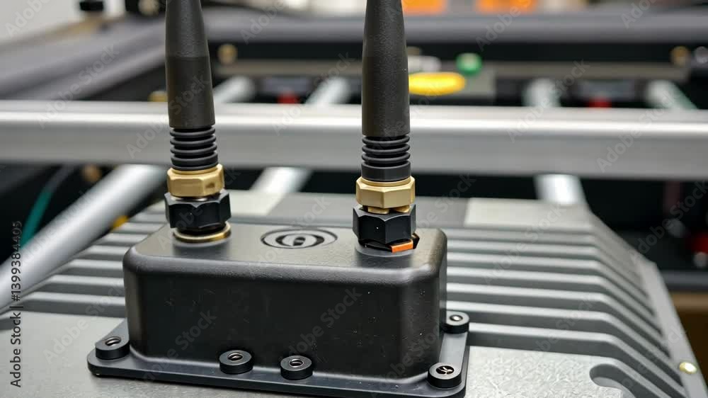 Poster robust device with antennas enhances industry automation technology for efficient communication and 
