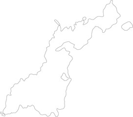 American Samoa map outline illustration vector with transparent