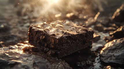 Delicious dark chocolate brownies