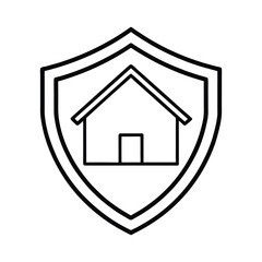 Home Insurance Icon - Shield with House