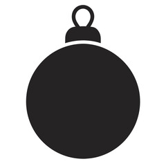Christmas Ornament Ball Silhouette Icon