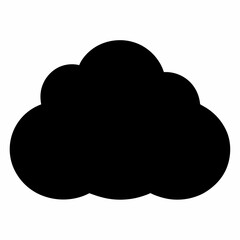 Cloud vector silhouette