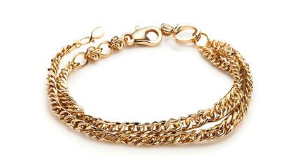 Obraz premium Gold chain bracelet with a clasp