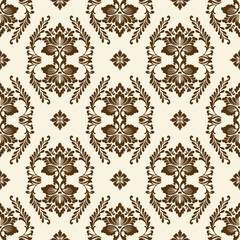 Obraz premium seamless damask pattern ,brown ,flower 