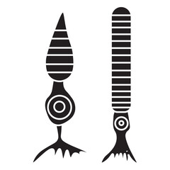 Cone cell and rod cell glyph icon