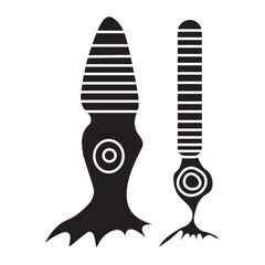 Cone cell and rod cell glyph icon