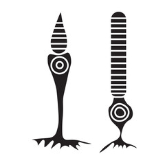 Cone cell and rod cell glyph icon