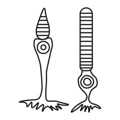 Cone cell and rod cell line icon