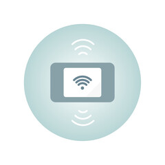 モバイルルーター・Wi-Fiのベクターアイコン(カラー)