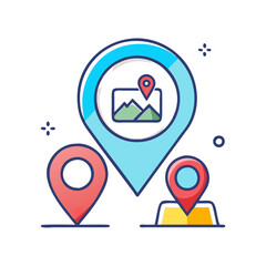 tourist locations icon, tourist locations vector illustration-simple illustration of tourist locations, perfect for tourist locations logos and icons