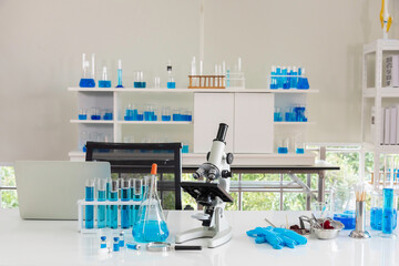 Scientist using Science laboratory research . Science concept