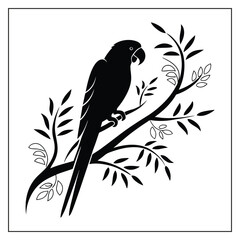 Parrot Bird Silhouette Vector