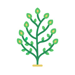 Mini Tree with Leafy Branches Icon Design