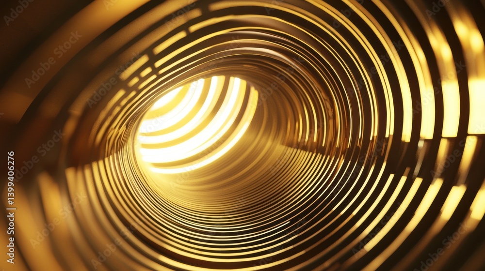 Aufkleber abstract view of illuminated circular patterns in a spiral structure.