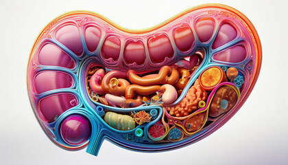 003-043-052-HyperRealistic--SymphonyoftheStomach--Visualizingthecoordinationofdigestion..isol