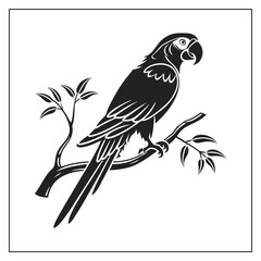 Parrot Bird Silhouette Vector