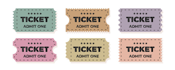 Obraz premium Collection of High detail Vintage grunge Tickets