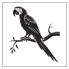Parrot Bird Silhouette Vector