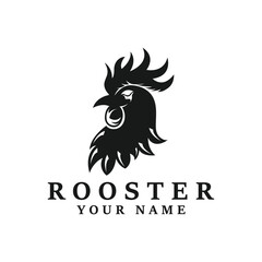 simple head rooster logo design. rooster logo icon design