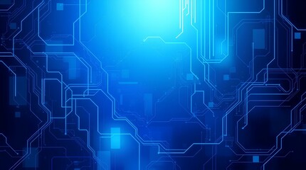 Obraz premium Digital Circuitry: An Abstract Representation of Technological Networks