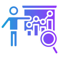 Interpreting Data glyph gradient icon