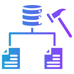 Data Mining glyph gradient icon