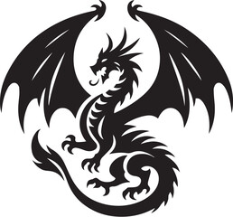 Dragon Black vector illustration