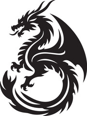 Dragon Black vector illustration