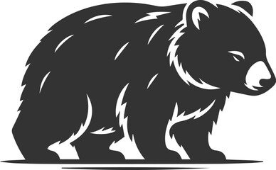 Vector wombat animal silhouette