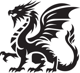 Dragon Black vector