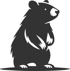 Vector wombat animal silhouette