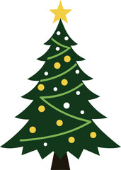 christmas tree isolated on white