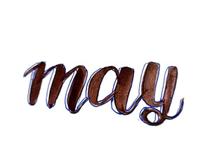 Watercolor Handlettering May