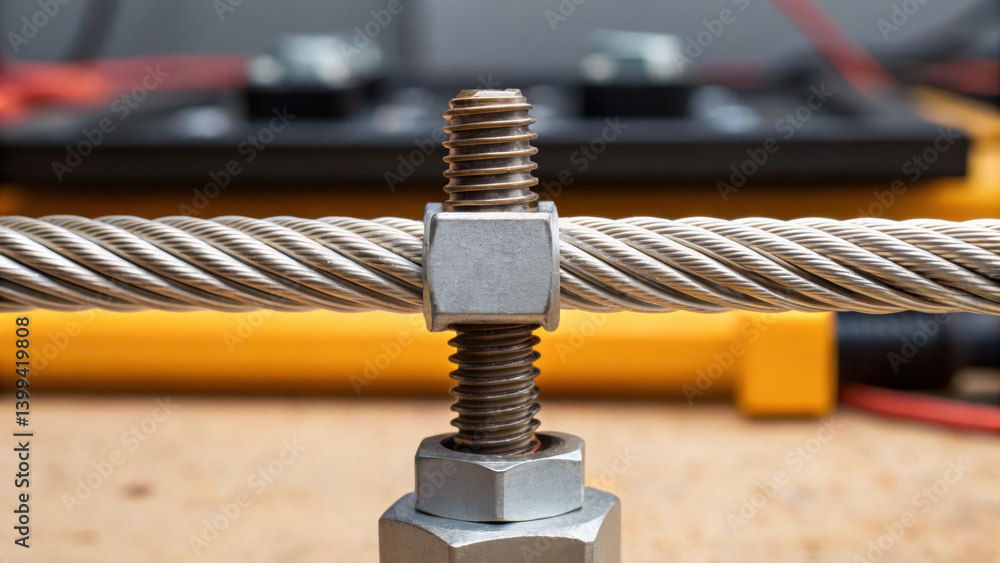 Aufkleber metal components are essential in maintenance tasks where technician uses tools to secure cables and