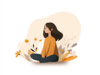 name: digital meditation guide with hand-drawn animation