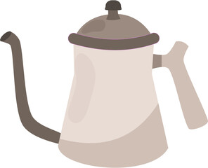 Elegant Gooseneck Kettle: Soft Hues, Modern Design