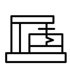Seismograph Machine Vector Line Icon Design