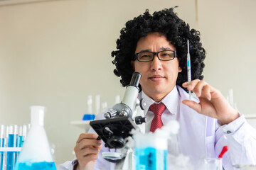 Scientist using Science laboratory research . Science concept