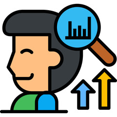 Prediction lineal color icon
