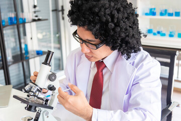 Scientist using Science laboratory research . Science concept