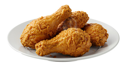 Crispy Fried Chicken Drumsticks on transparent background
