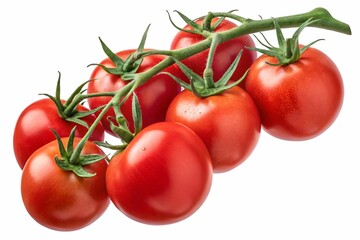 red tomatoes isolated on white background