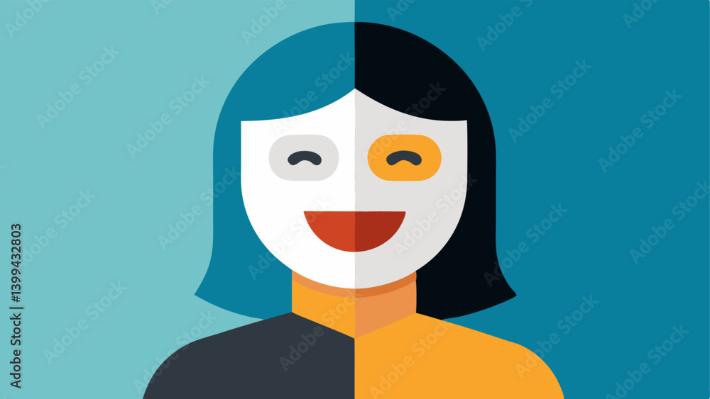 Poster mask of filters a person wearing a mask that s filters smiling and looking perfect while behind the 