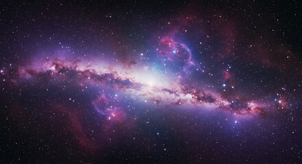 Naklejka premium Cosmic Tapestry of Stardust AI Generated