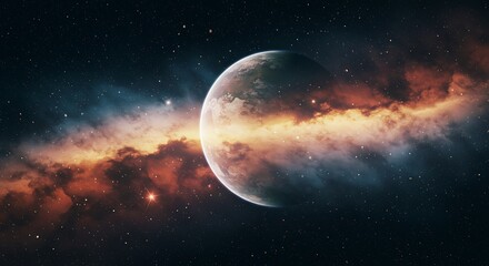 Obraz premium Cosmic Embrace AI Generated